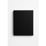 Fark Tanıtım Siyah Kraft Kapaklı Çizgili Defter, A5 Spiralli Defter, 60 Yaprak(120 SAYFA)
