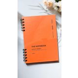 Fark Tanıtım Spiralli 80 Yaprak Çizgili A5 Defter, Not Defteri, Okul Defteri, 4 Farklı Renk Seçeneği (04 Orange Coral)