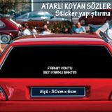 Farkin Yoktu Atarli Ukala Turkce Sarki Anlamli Sozler - Cam Yazilari Sticker Etiket Yapistirma