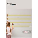 Farklı Bi Kağıt Uv Baskı Sarı Kılavuz Çizgili Akıllı Kağıt Yazı Tahtası 100x56cm Silgili Kalem Hediye