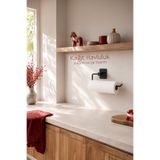 farklı evim Yapışkanlı Kare Kağıt Havluluk Siyah Metal Dolap Altı ve Duvar Tipi Kağıt Havlu Askısı Mutfak Banyo Havluluk