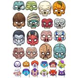 Farklı Yüzler Sticker Set 26 Parça Telefon, Tablet, Defter, Laptop Sticker