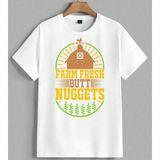 Farm Fresh Butt Nuggets 2 Unisex Oversize Tişört Beyaz - XL
