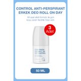 Farmasi Control Anti-Perspirant Erkek Deo Roll On Day 50 Ml 3 Adet