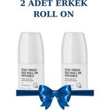 Farmasi Invisible Deo Roll On 50 ml Erkekler İçin Pudrasız Etkili Deodorant 2'li Paket