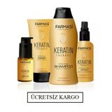 Farmasi Keratin Theraphy 4'lü Onarıcı Saç Bakım Seti - Şampuan + Maske + Sprey + Serum