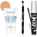Farmasi Makyaj Seti - Zen Maskara & Bb Krem All In One 50 ml Ortadan Koyuya & Siyah Express Göz Kal