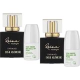 Farmasi Reina Midnight EDP 2x45 ml Kadın Parfümü + 2x50 ml Pure Anti-Perspirant Deo Roll On