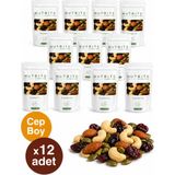 Farmio 12'li Cep Boy Gurme Mix (Çiğ Karışık Kuruyemiş) - 12 x 40GR Cep Boy Hafif Atıştırmalık - 480 gr