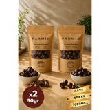 FARMİO İlave Şekersiz Bitter Çikolata 2x50gr - Turna Yemişi, Dut & Badem