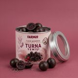 Farmio Ilave Şekersiz Bitter Çikolata Kaplı Turna Yemişi - 100GR Teneke Kutu - 100 gr