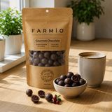 Farmio Ilave Şekersiz Bitter Çikolata Kaplı Turna Yemişi - 50GR Doypack - 50 gr
