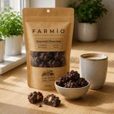 Farmio Ilave Şekersiz Bitter & Portakallı Çikolata Kaplı Dut & Badem - 50GR Doypack - 50 gr