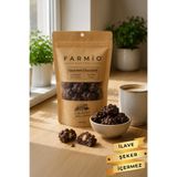 FARMİO İlave Şekersiz Bitter & Portakallı Çikolata Kaplı Dut & Badem - 50gr Doypack