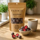 Farmio Ilave Şekersiz Çikolata Kaplı Çilek - 50GR Doypack - 50 gr