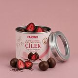 Farmio Ilave Şekersiz Çikolata Kaplı Çilek - 70GR Teneke Kutu - 70 gr