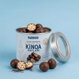 Farmio Ilave Şekersiz Çikolata Kaplı Kinoa Patlağı - 70GR Teneke Kutu - 70 gr