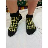 Farmlove El Örgüsü Çorap - Kalın Desenli Sarı