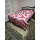 Farmlove Kırkyama Pamuk Saten Pike Yorgan Yatakörtüsü Çeyizlik Elyapımı -Pembe