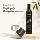 Farmtokid Paslanmaz Çelik Anahtarlık & Açacak - Zeytinyağı Hediyeli - Gri