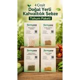 farmyone 4 Çeşit Doğal Yerli Kahvaltılık Sebze Tohum Paketi – 2500+ Tohum