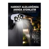 Farouki Solar Bahçe Lambası Uzaktan Kumandalı Kamera Görünümlü Hareket Sensörlü