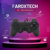 FaroxTech PC - PS3 Uyumlu Oyun Kolu - Hızlı Tepki - Kurulum Gerektirmez - Tak Çalıştır - Fifa Pes Uyumlu