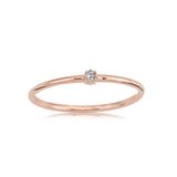 Fasek Gold 14 Ayar 0.05 Ct Minimal Altın Yüzük Altın Zirkon Taşlı Minimal Tektaş Evlilik Teklifi Yüzüğü