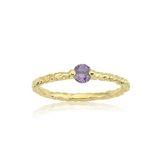 Fasek Gold 14 Ayar 0.25 Ct Tektaş Altın Yüzük Altın Dövme Ametist Evlilik Teklifi Tektaş Yüzük