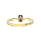 Fasek Gold 14 Ayar 0.40 Ct Tektaş Altın Yüzük Altın Smoky Quartz Taşlı Minimal Evlilik Teklifi Yüzüğü