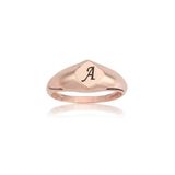 Fasek Gold 14 Ayar Altın Dörtgen Şövalye Yüzük, 6, ANK1058A0, Pembe, Kadın
