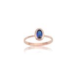 Fasek Gold 14 Ayar Altın Safir Taşlı Tektaş Yüzük, 9, ANK1001A0, Pembe, Kadın