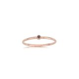 Fasek Gold 14 Ayar Altın Smoky Taşlı Minimal Yüzük, 6, ANK1034A0, Pembe, Kadın
