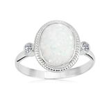 Fasek Gold 14 Ayar Opal Altın Yüzük Altın Vintage Opal Taşlı Tria Yüzük Anneler Gününe Yüzük
