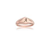 Fasek Gold Gümüş Dörtgen Şövalye Mühür Yüzük, 8, ANKG1058A0G, Pembe, Kadın