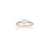 Fasek Gold Gümüş Yüzük Kristal Taşlı, 10, ANKG1056A0G, Pembe, Kadın