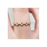 Fasek Gold Gümüş Yüzük Minimal Tasarım, 9, HNKYUZ2821, Sarı, Kadın