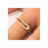 Fasek Gold Gümüş Yüzük Modern Tasarım, 9, HNKYUZ3269, Sarı, Kadın