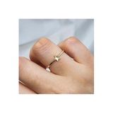 Fasek Gold Gümüş Yüzük Sade Minimal Tasarım, 20, HNKYUZ3000, Sarı, Kadın