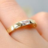 Fasek Gold Gümüş Yüzük - Zirkon Baget Taşlı Vintage Modern Tasarım Boğumlu 925 Ayar Gümüş Kadın Yüzük-Hediyelik