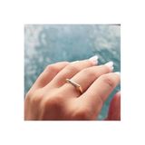 Fasek Gold Love Modern Tasarım Gümüş Eklem Yüzük, 12, HNKYUZ2639, Sarı, Kadın