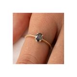 Fasek Gold Mistik Topaz Oval Taşlı Gümüş Yüzük, 10, HNKYUZ2716, Sarı, Kadın