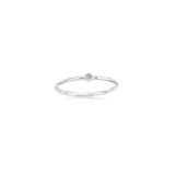 FasekGold 0,05 CT Pırlanta (Signity) Taşlı Minimal İnce Tel 925 Ayar Gümüş Yüzük-Minimal Tektaş Gümüş Yüzük