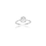FasekGold 1,10 CT Oval 0,12 CT Pırlanta(Signity)Taşlı Kadın İhtişamı 925 Gümüş Ayar Evlilik Teklifi Yüzüğü