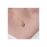 FasekGold Gümüş Kolye - Vintage Zultanit Taşlı Minimal Tarz Tasarım 925 Ayar Doğal Taşlı Gümüş Kolye