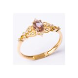 FasekGold Gümüş Yüzük - 0.50 Karat Love Zultanit Taşlı Prenses 925 Ayar Gümüş Evlilik Teklifi Yüzüğü