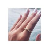 FasekGold Gümüş Yüzük - Bombeli Sıra Taşlı Signity Zirkon 925 Ayar Gümüş Alyans
