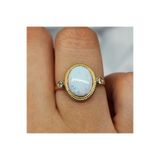 FasekGold Gümüş Yüzük - Vintage Opal Taşlı 925 Ayar Gümüş Yüzük-Otantik Opal Taşlı Gümüş Yüzük-Hediyelik Yüzük