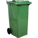 Fasel Yeşil Sembol Çöp Kovası 120 Lt Tekerlekli Plastik Malzeme ile Montajsız Kullanım İçin