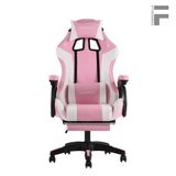 Fashcolle Dynamic Pembe Beyaz Masajlı Oyuncu Koltuğu